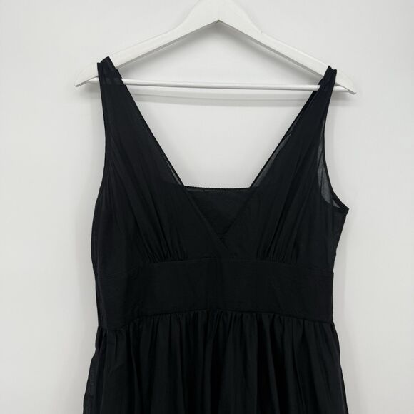 Banana Republic Black Dress Cotton A Line Size 10 Classic Formal - Picture 7 of 12